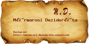 Mármarosi Dezideráta névjegykártya